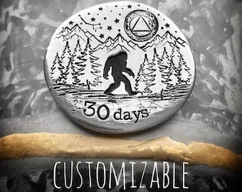 Sobriety token, sobriety coin, recovery token, recovery coin, sobriety chip, recovery chip, 365 days sober, 30 Days sober, AA Medallion