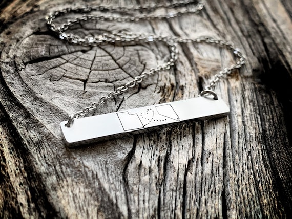 State Necklace, Long Distance Jewelry, Gift for Mom, Long Distance  Relationship Gift, State Jewelry, Girlfriend Gift, Gift for her