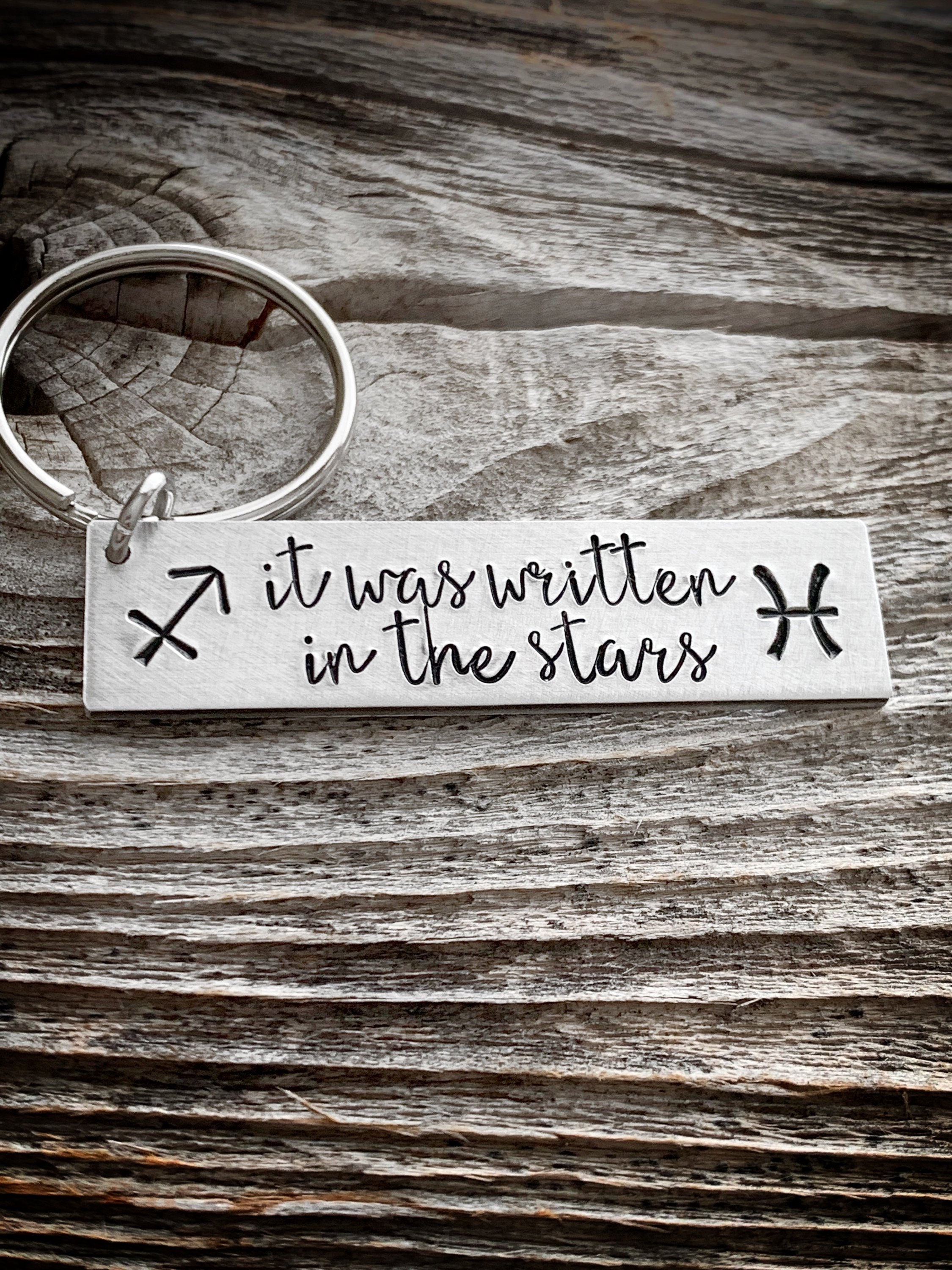 Personalized Couples Keychain Zodiac Keychain Zodiac Gift Astrology Gift Anniversary Keychain Girlfriend Gift Boyfriend Gift Gift for Him