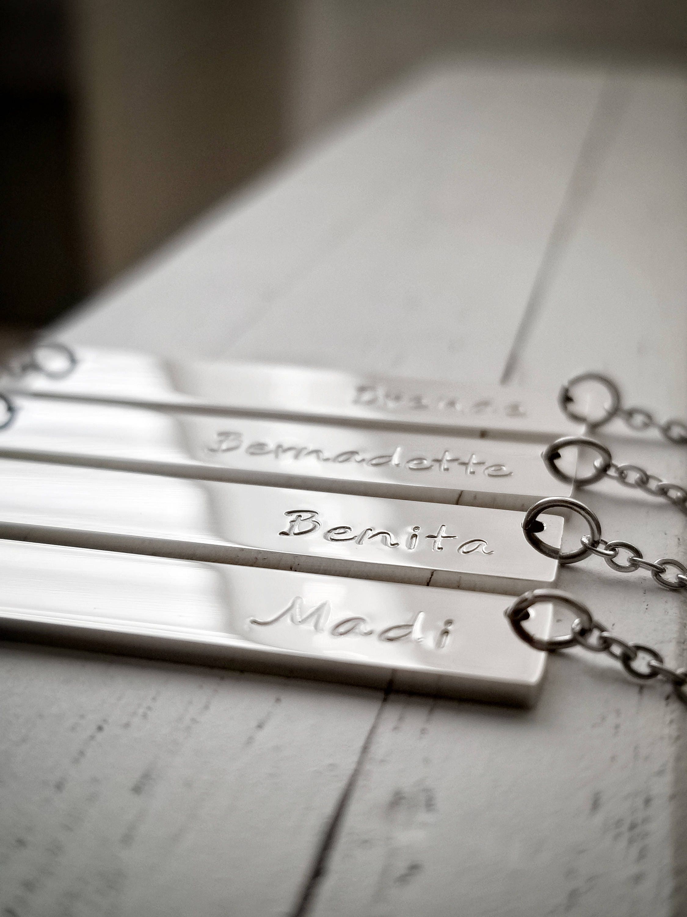 Stainless Steel Jewelry Customizable Jewelry Personalized Name Plate Necklace Mothers Jewelry Girlfriend Gift Engraved Necklace