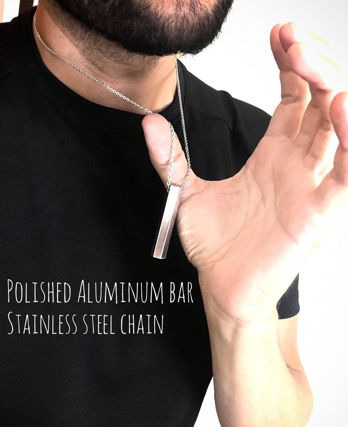 Men's Bar Necklace Necklace for Dad Fathers Day Jewelry Etsy