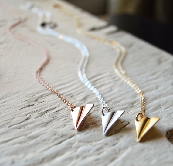 Airplane Necklace | 18K Gold Plated Pendant Necklaces 