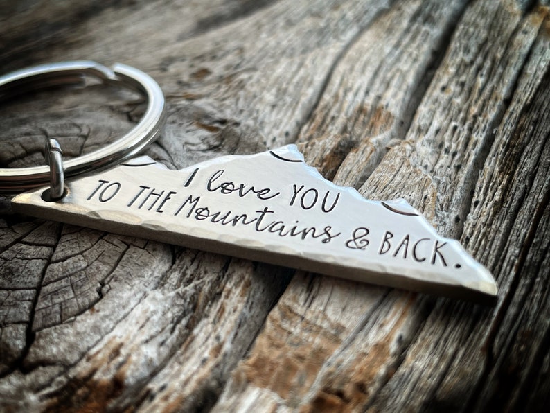 Couples Gift, Personalized Couples Gift, His and Hers Keychains, Hiking Gift, Hikers Gift, Boyfriend Gift, Gift for him, Outdoors Couple image 2