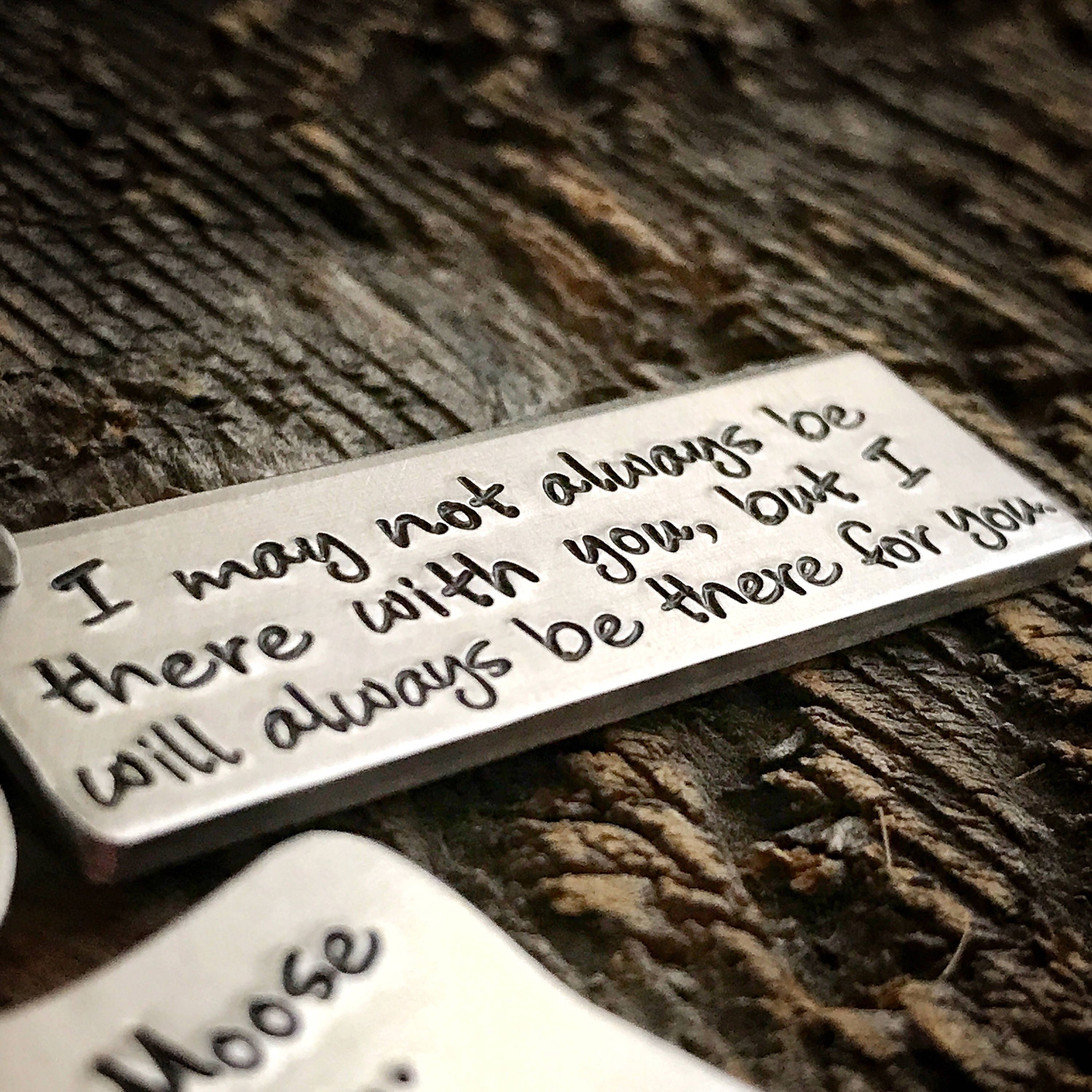 Long distance relationship Hand Stamped Moose Keychain I Moose Etsy