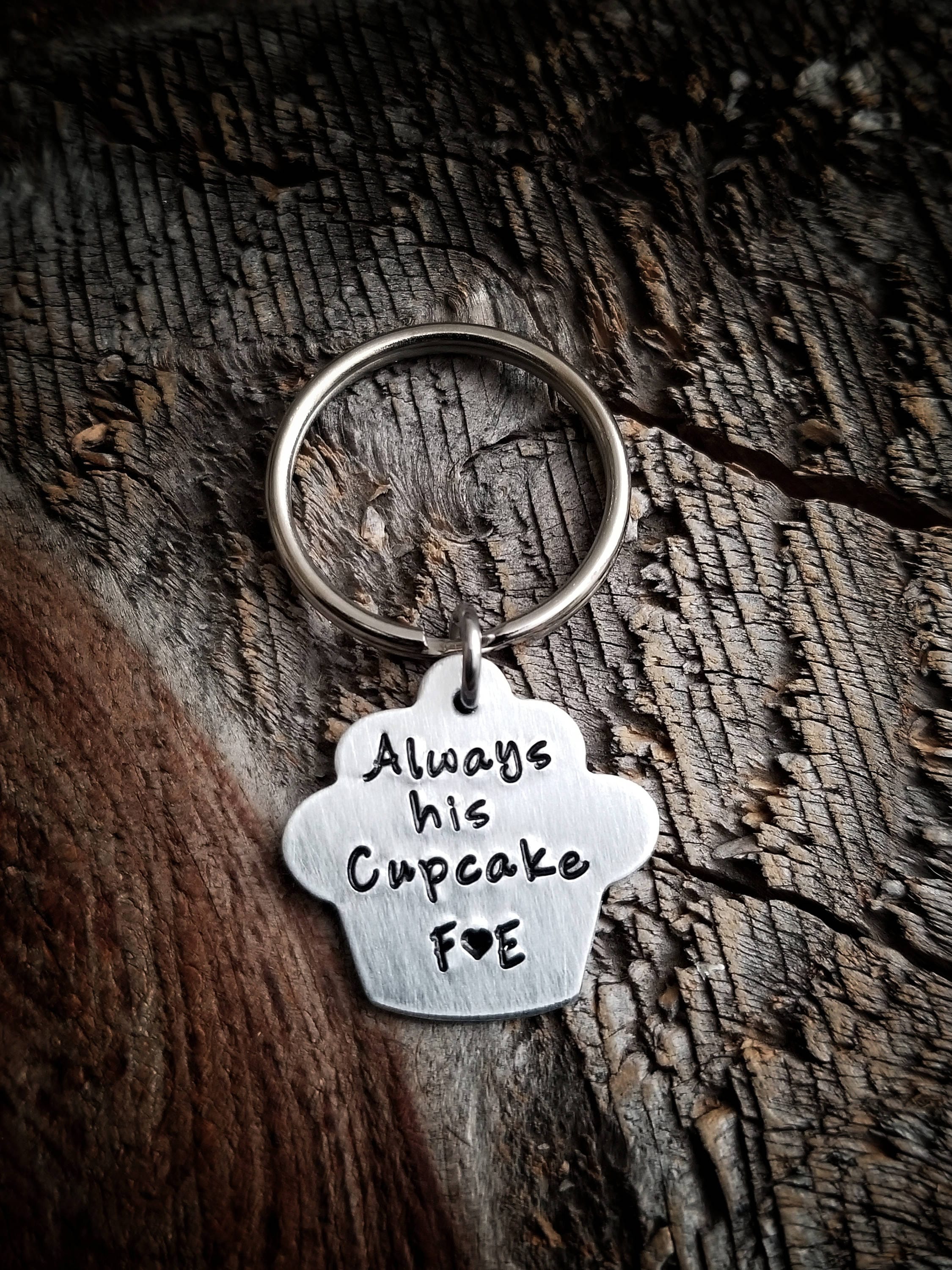 Cupcake Keychain Personalized Keychain Hand Stamped Jewelry - Etsy Australia