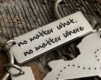 Boyfriend gift Girlfriend gift Husband Wife Gift State Keychain Long Distance Relationship gift Sister gift To the moon gift Going away gift