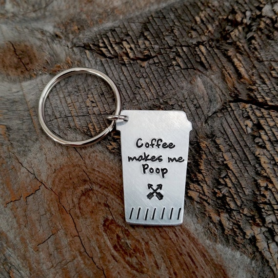 Porte-clé café, cadeau café me fait caca, humour, porte-clé Java