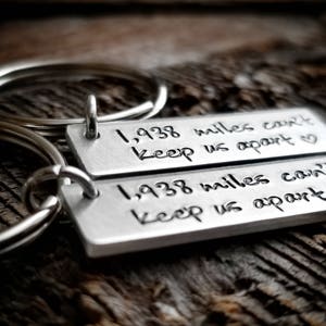 Set of 2 Long Distance Relationship Gift Miles Can't Keep Us Apart ...