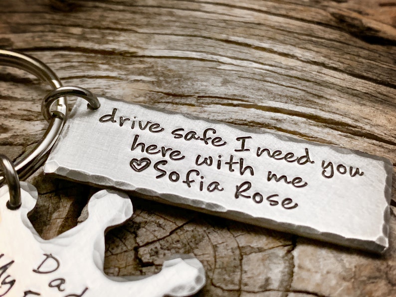 Drive Safe Keychain, Daddy Daughter Gift, Gift from daughter, Gift for dad from daughter, Daughter Gift, Father Daughter, Fathers Day gift image 3