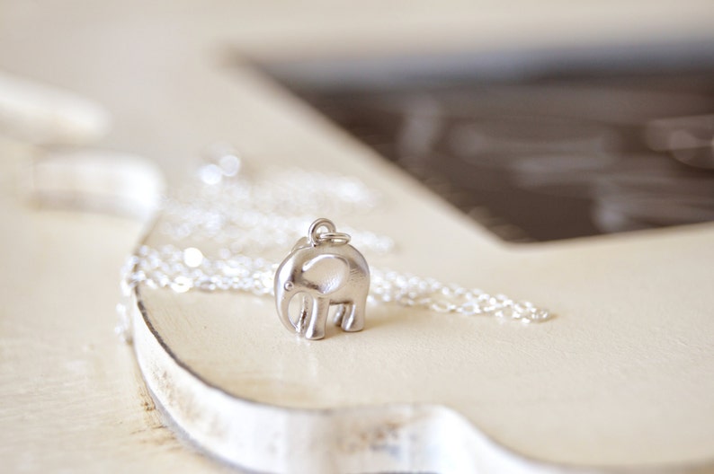 Mothers day jewelry, mothers day necklace, mothers day gift for grandma, gift for grandma, elephant necklace, rose gold elephant necklace image 3