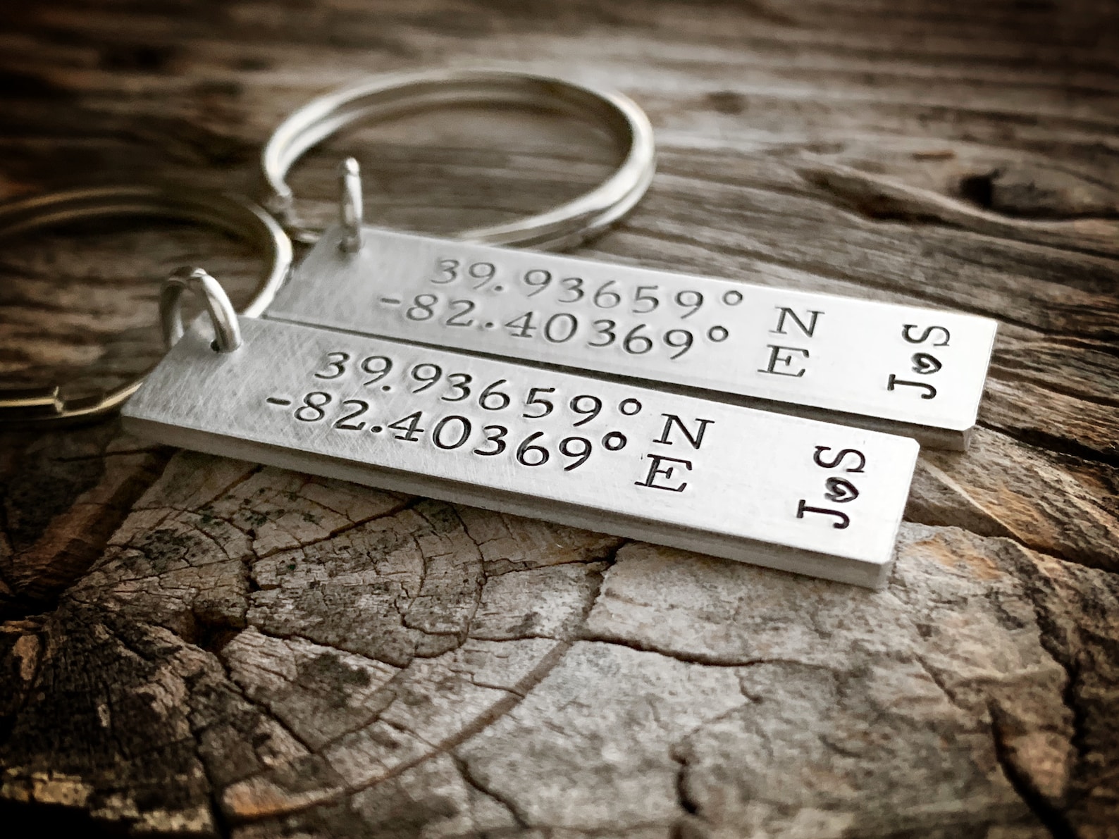 Coordinates Keychain Coordinates Keychain for Men Etsy