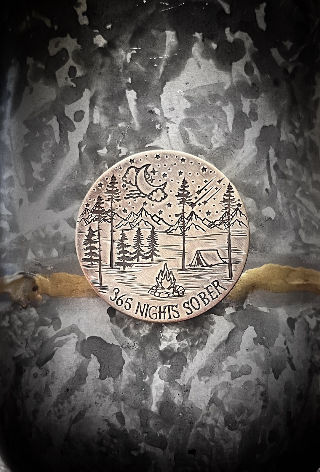 Dark Bronze Sobriety Coin, Sobriety Chip, Sobriety Token, Recovery Gift