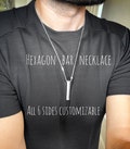 Men's bar necklace, necklace for dad, fathers day jewelry, children's names, necklace for him, fathers day gift personalized jewelry for men