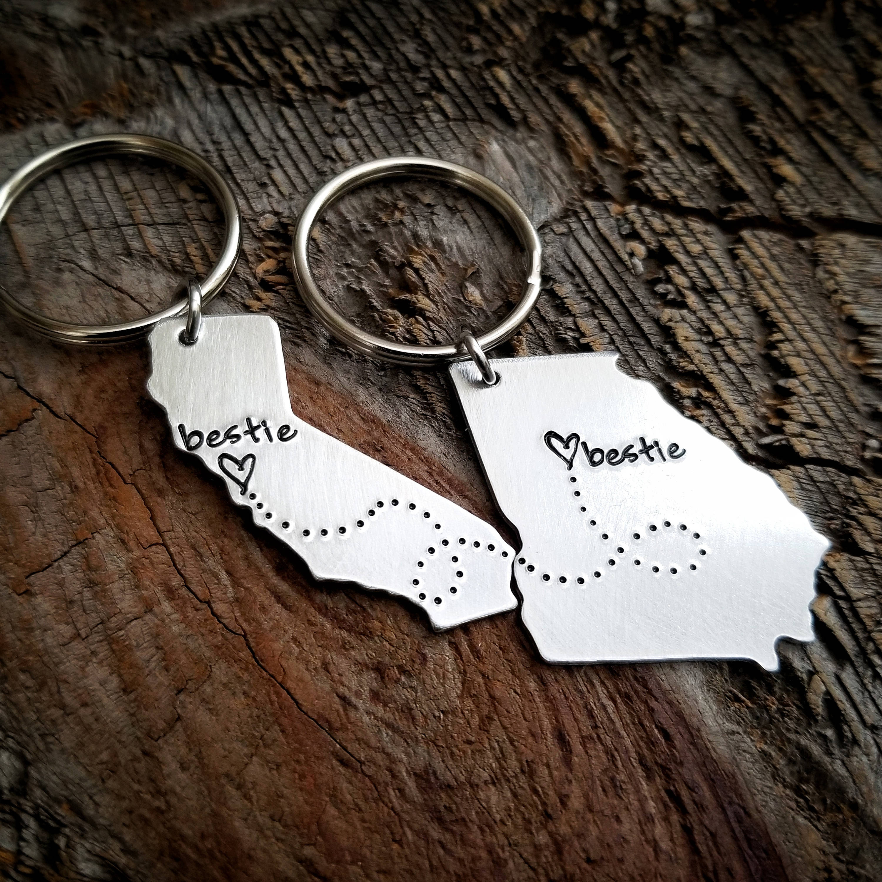 Heart Best Friend Keychain Acrylic