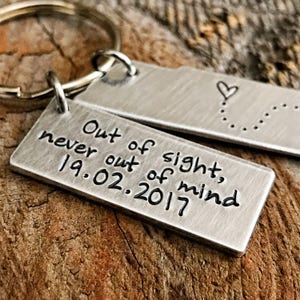 Anniversary Gift for Boyfriend Long Distance Girlfriend Gift Going Away Gift Best Friends Gift State Keychain Long Distance Boyfriend Gift