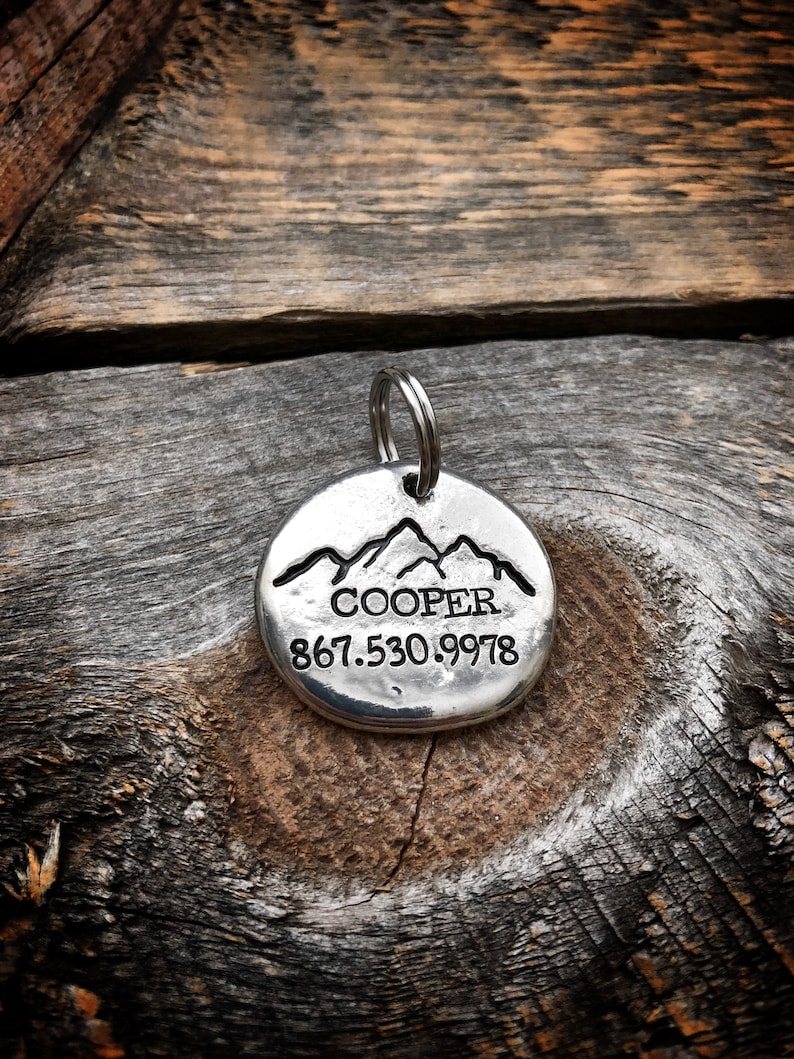 Pet ID Tag Dog ID Tag Pet Identification Tag Personalized Etsy