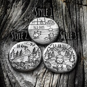 Sober Sister Kitty Sobriety Token, Sobriety Gift for Mom, Sobriety gift for Girlfriend, One Day At A Time, Inspirational Gift for Her Wife image 2