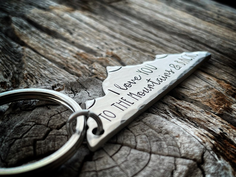 Couples Gift, Personalized Couples Gift, His and Hers Keychains, Hiking Gift, Hikers Gift, Boyfriend Gift, Gift for him, Outdoors Couple image 3