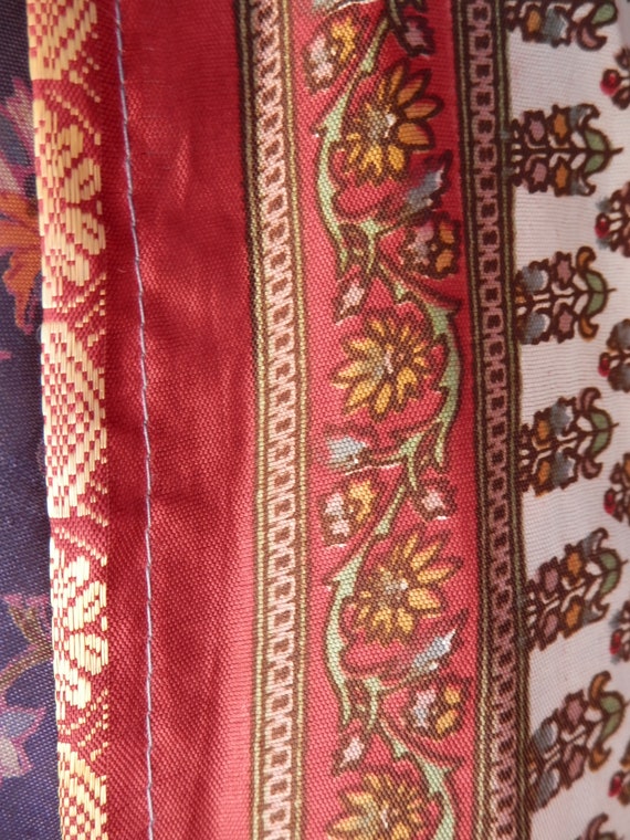 Smoky Eggplant, Cream, Rust, Apricot Vintage Sari… - image 8
