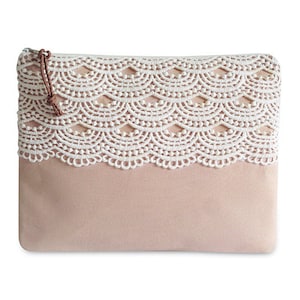 Clutch, Puder mit weißer Spitze Wave Bild 1