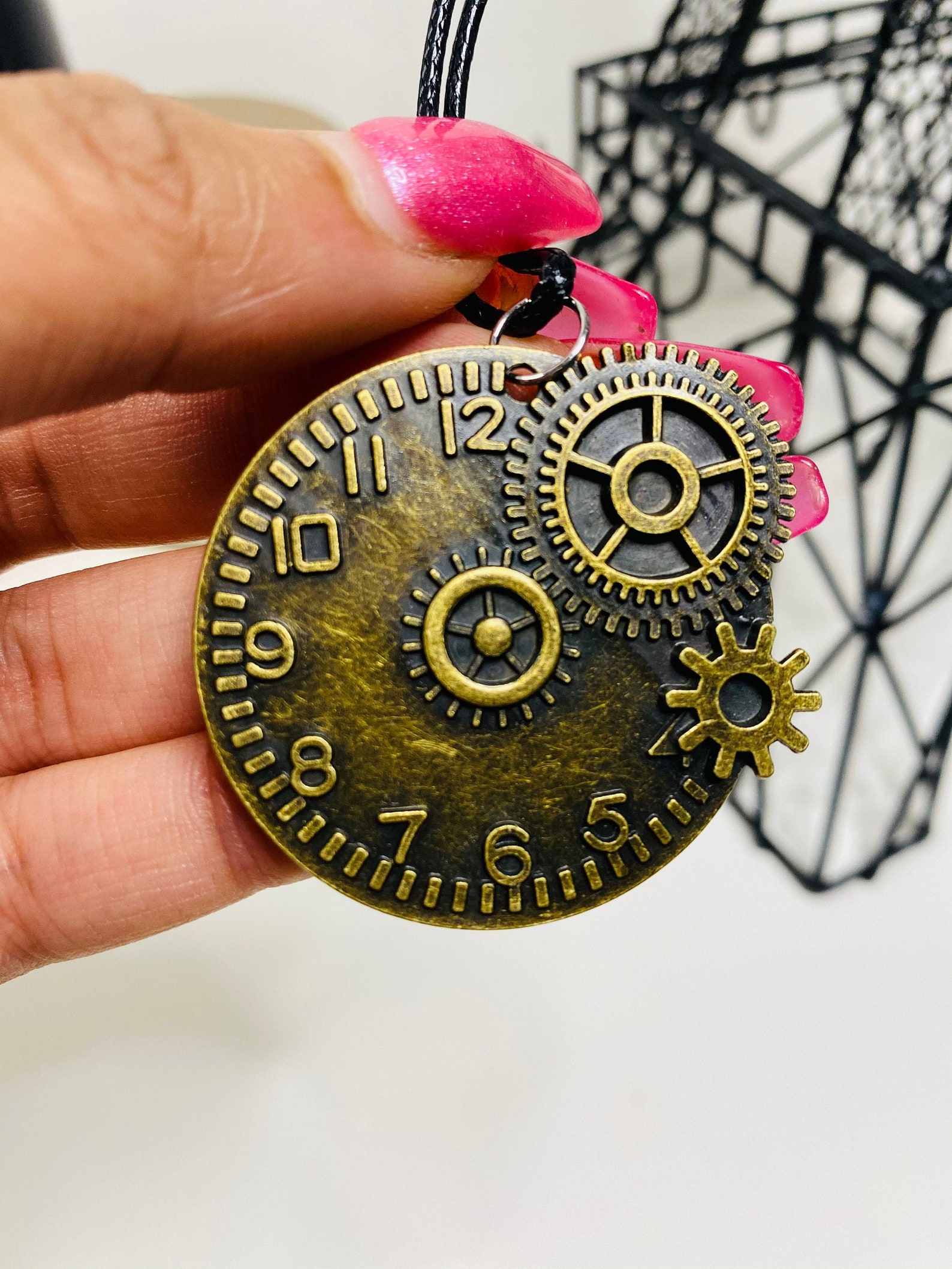 Handmade Antique Clock Necklace Etsy