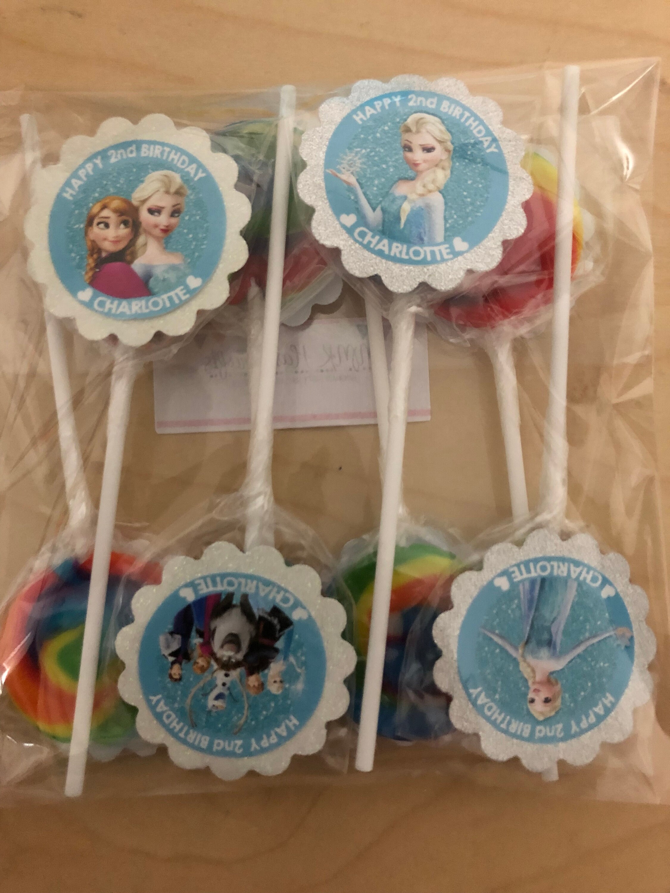 Custom lollipops frozen lollipops frozen party favours Etsy