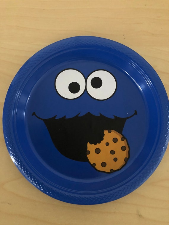 Cake plates. Party decor. Monster party. Cookie Monster Etsy