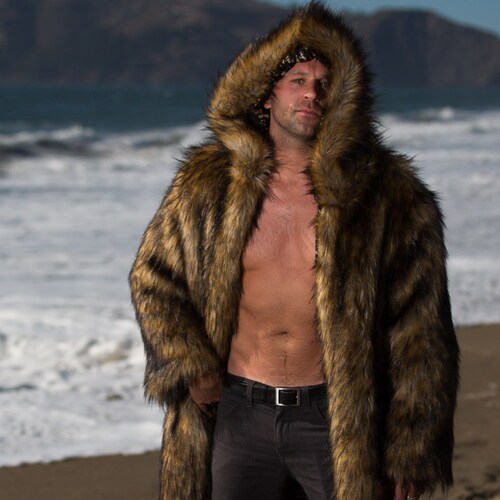 BIG BEAR Fur Coat Burning Man Playa 