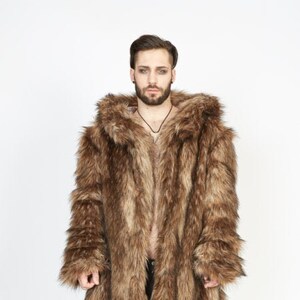 VIKING Faux Fur Coat Burning Man Playa Jacket Mens - Etsy