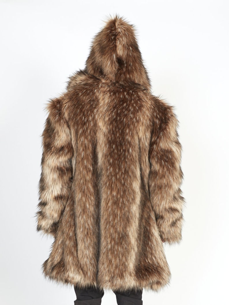 VIKING Fur Coat Burning Man Playa Jacket Mens Costume | Etsy