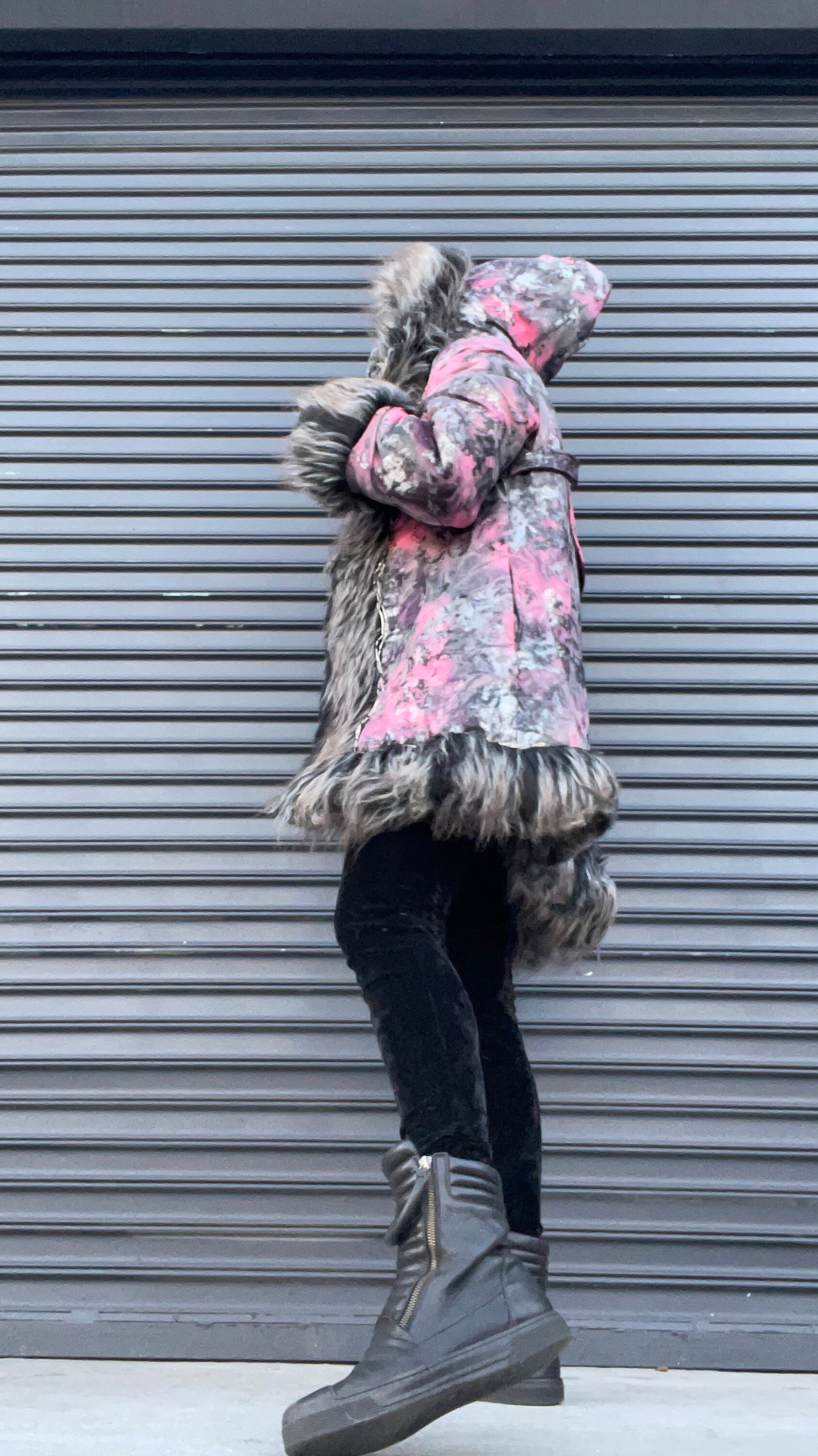 Twilight MUSE Faux Fur Coat - Festival Reverbible Fur Jacket Pink