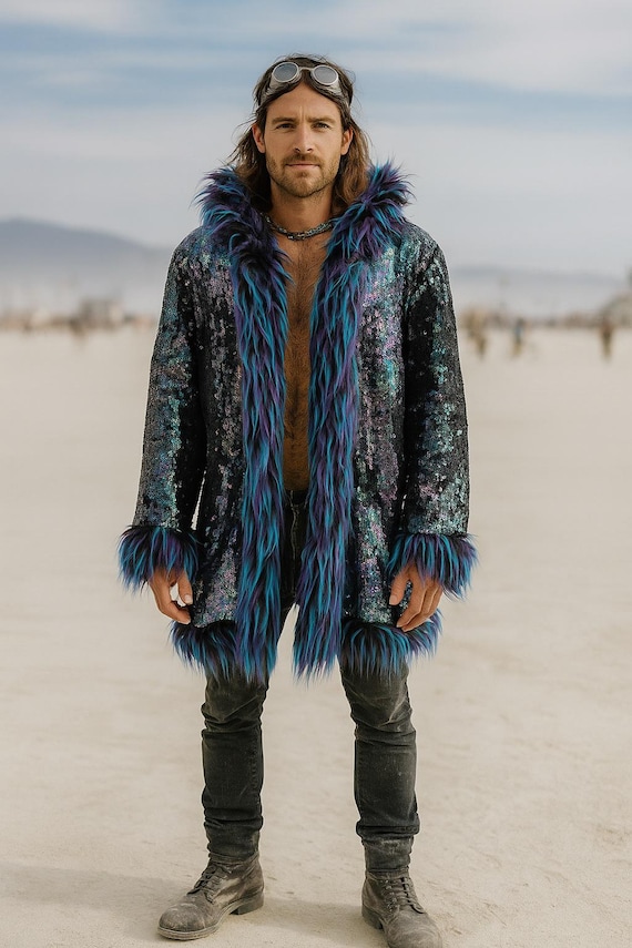 Winter Rave Party Warm Festival Outfits LED Luminous Winter Long