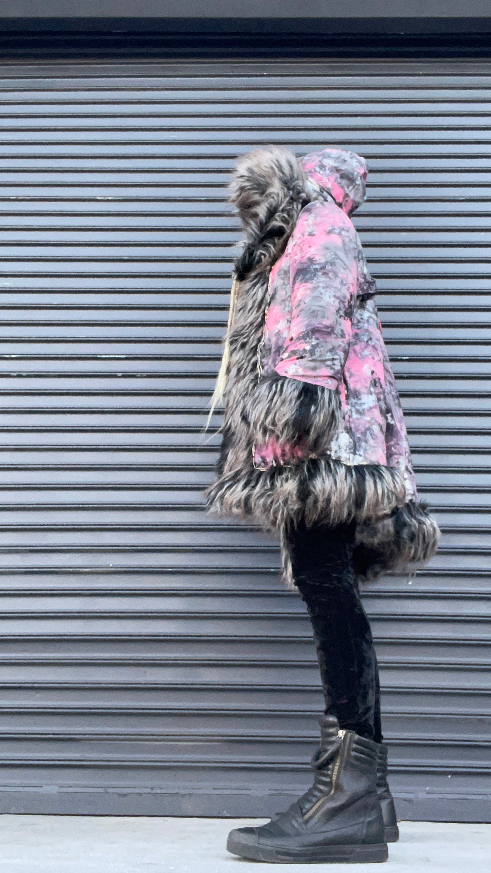 Twilight MUSE Faux Fur Coat - Festival Reverbible Fur Jacket Pink