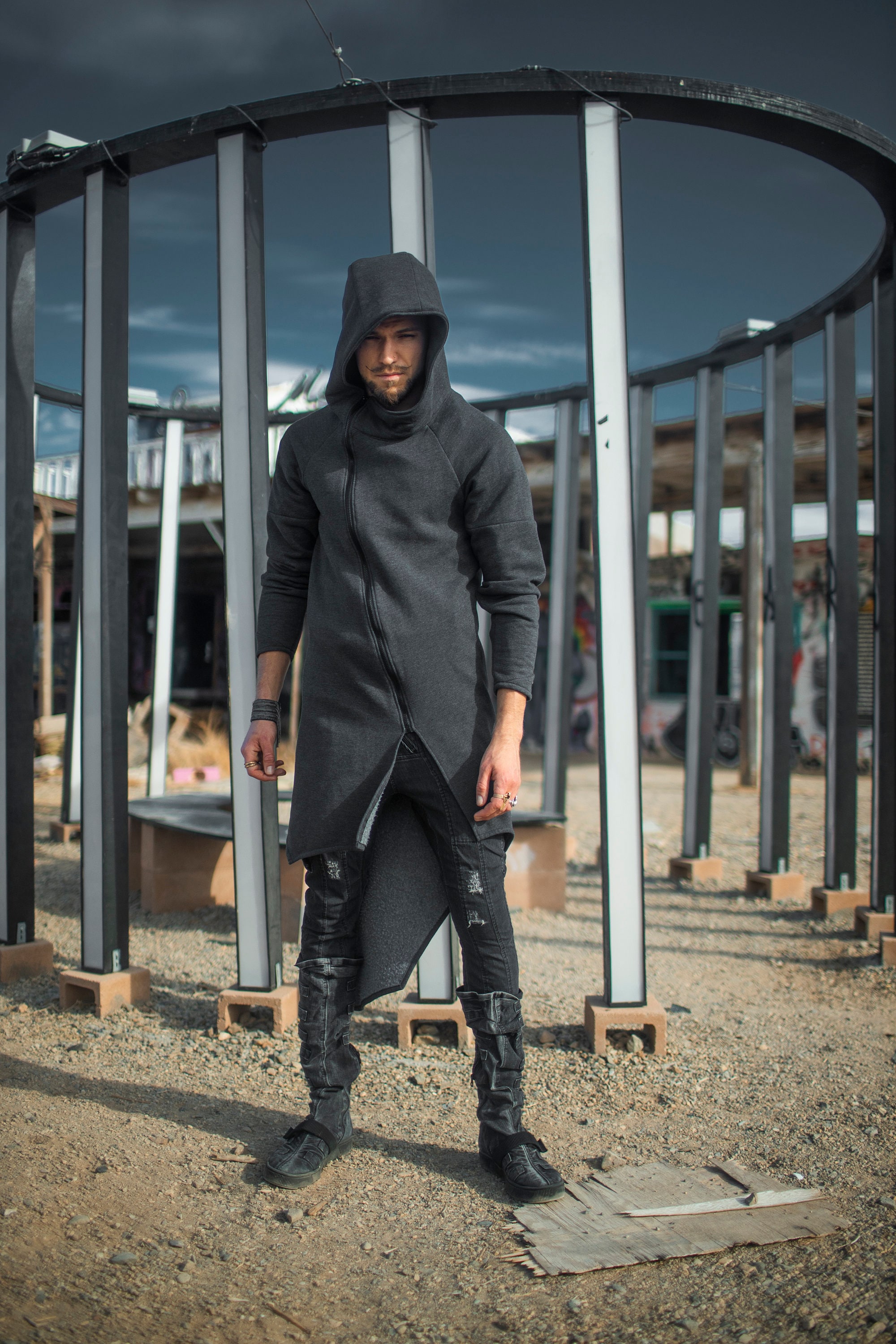 Assassin Asymmetrical Zip Hoodie | Reversible Jersey Festival 