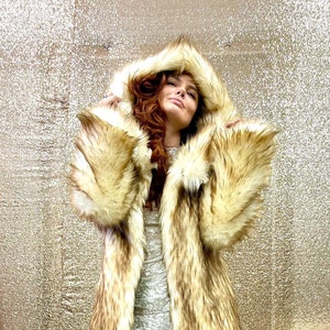 TARANTINO Faux Fur Coat | Burning Man | Playa Jacket | Mens Costume | Faux fur coat for men | Boho Coats