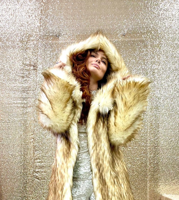 Boho fur deals coat