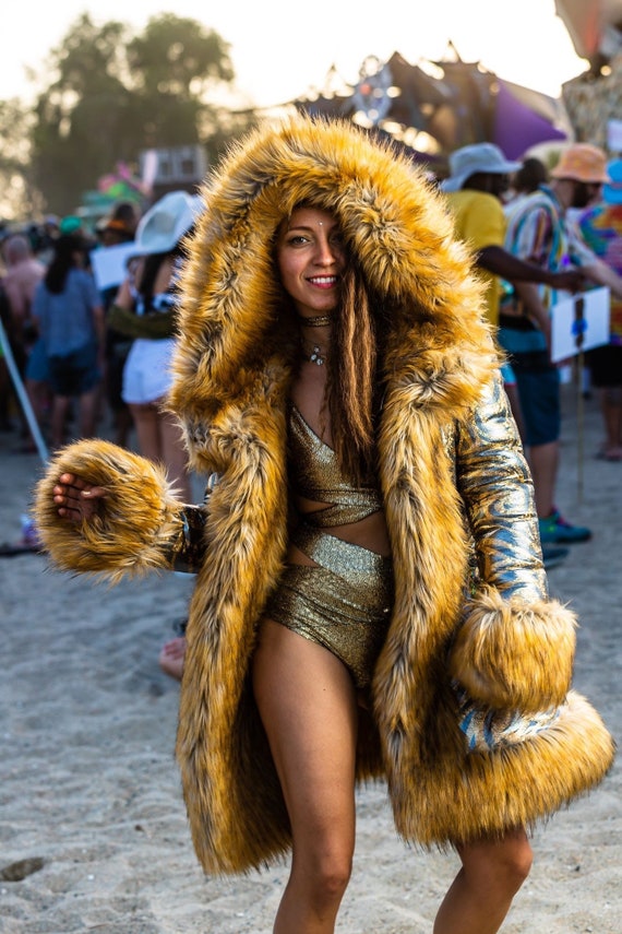 taart consensus Herdenkings SAFARI Fur Coat Size SMALL Only Burning Man Playa Jacket - Etsy Hong Kong