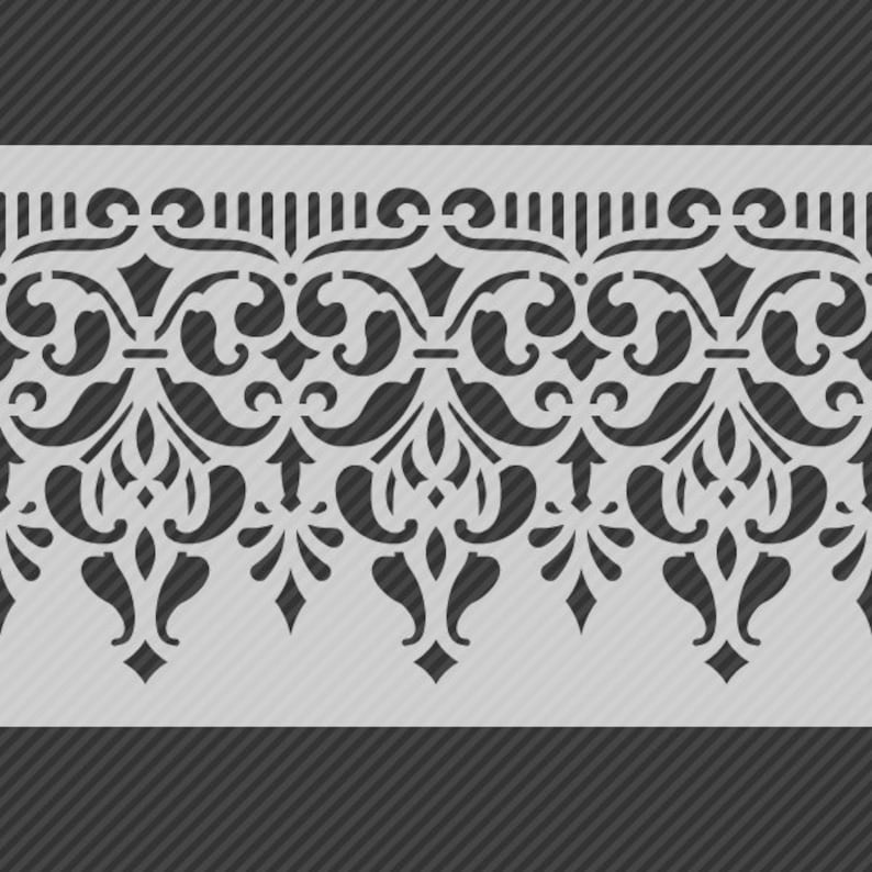 Border height. Walln border stencils pattern.