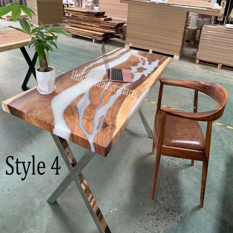 Epoxy Resin Dining Table Walnut Epoxy Table Tops Kitchen Etsy