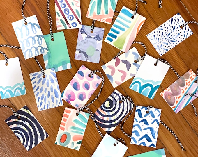 Gift Tags Hand Painted Gift Tags Watercolor Gift Tags Gift Etsy