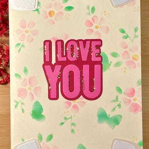"Handgemachte ""I Love You"" Karte."