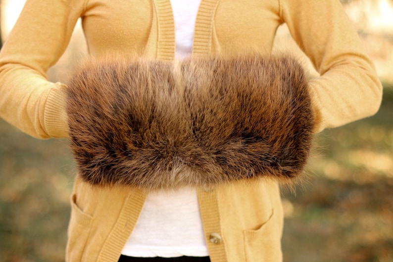 Genuine Fur Handwarmer / Muff Beaver Etsy