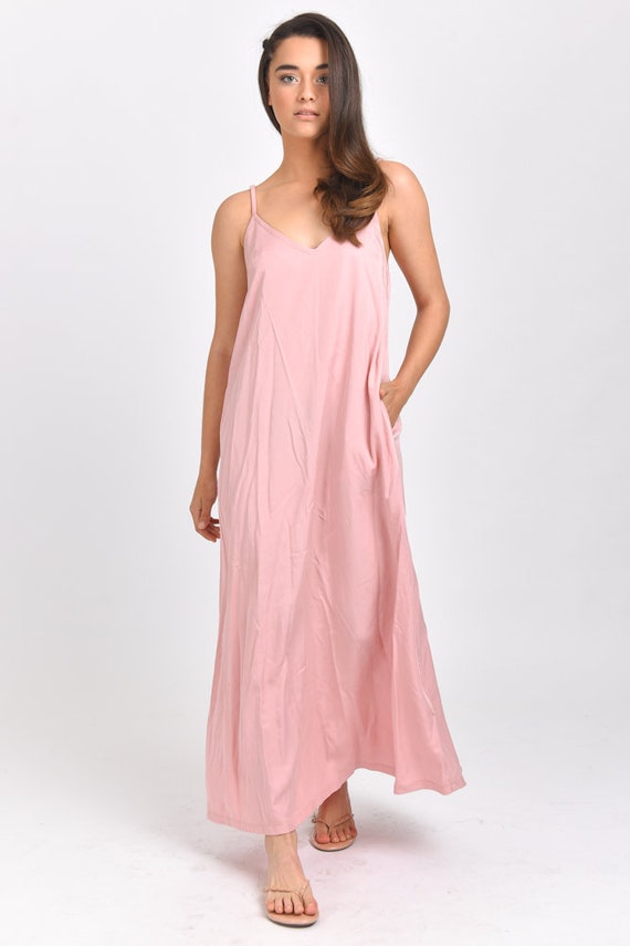 blush maxi dress casual