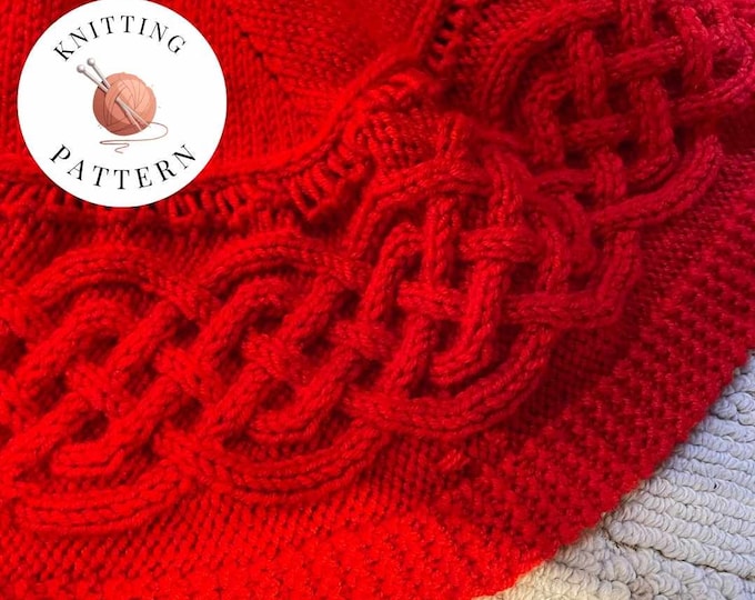 Cable Tree Skirt Knitting Pattern - 2 Sizes - Etsy