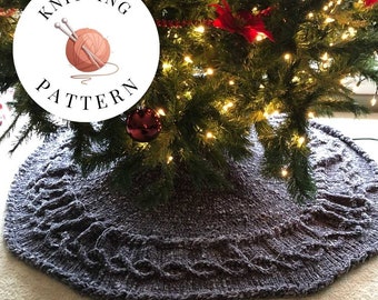 Vintage Velvet Christmas Tree Skirt Knitting Pattern (Digital Download)