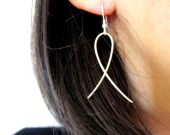 Design and minimalist earrings - sterling silver 950