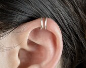 Little ear cuff for the top ear in sterling silver 950 - fake piercing - jewelry design and minimalist Women