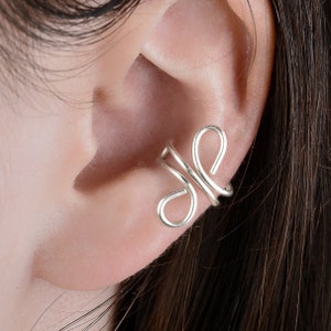 Ear cuff - bague d'oreille - faux piercing - argent sterling 950