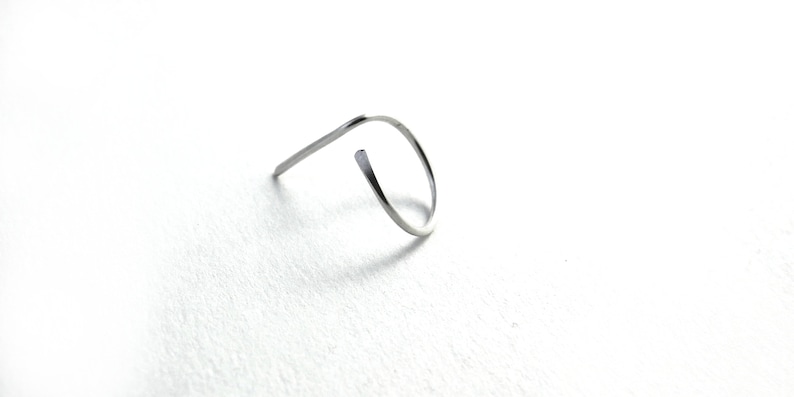 Anillo minimalista de nudillos de plata de ley o anillo meñique ajustable imagen 7