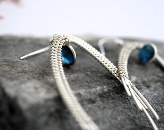 Woven Sterling Silver Earrings